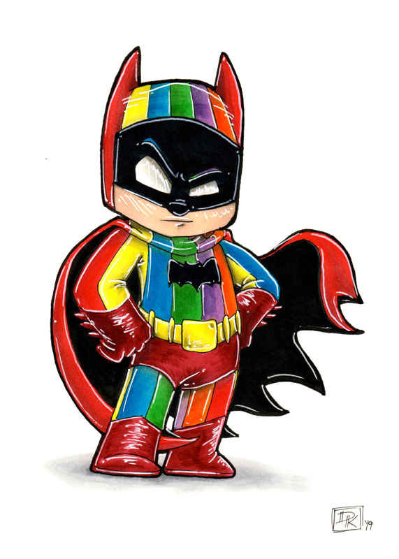 Rainbow Suit Batman - DakotaKid Creations